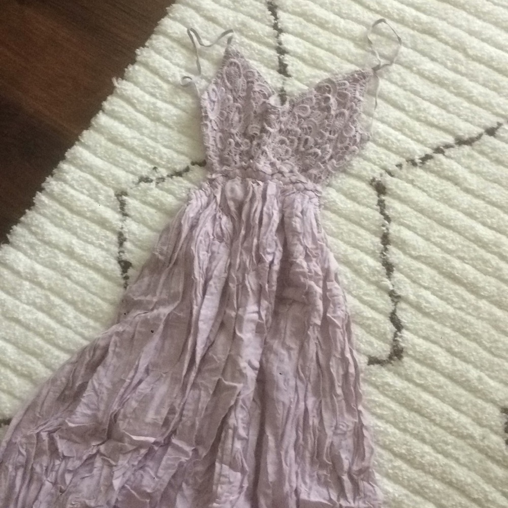 backless lilac dress